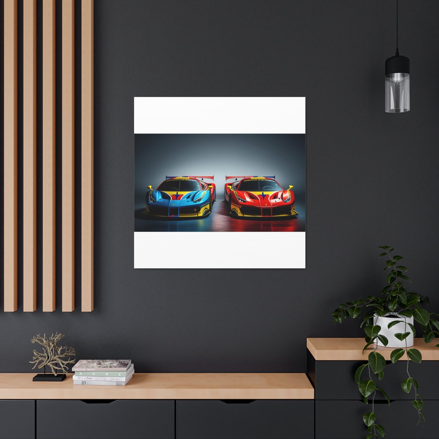 Canvas Gallery Wraps Ferrari Red Blue 2