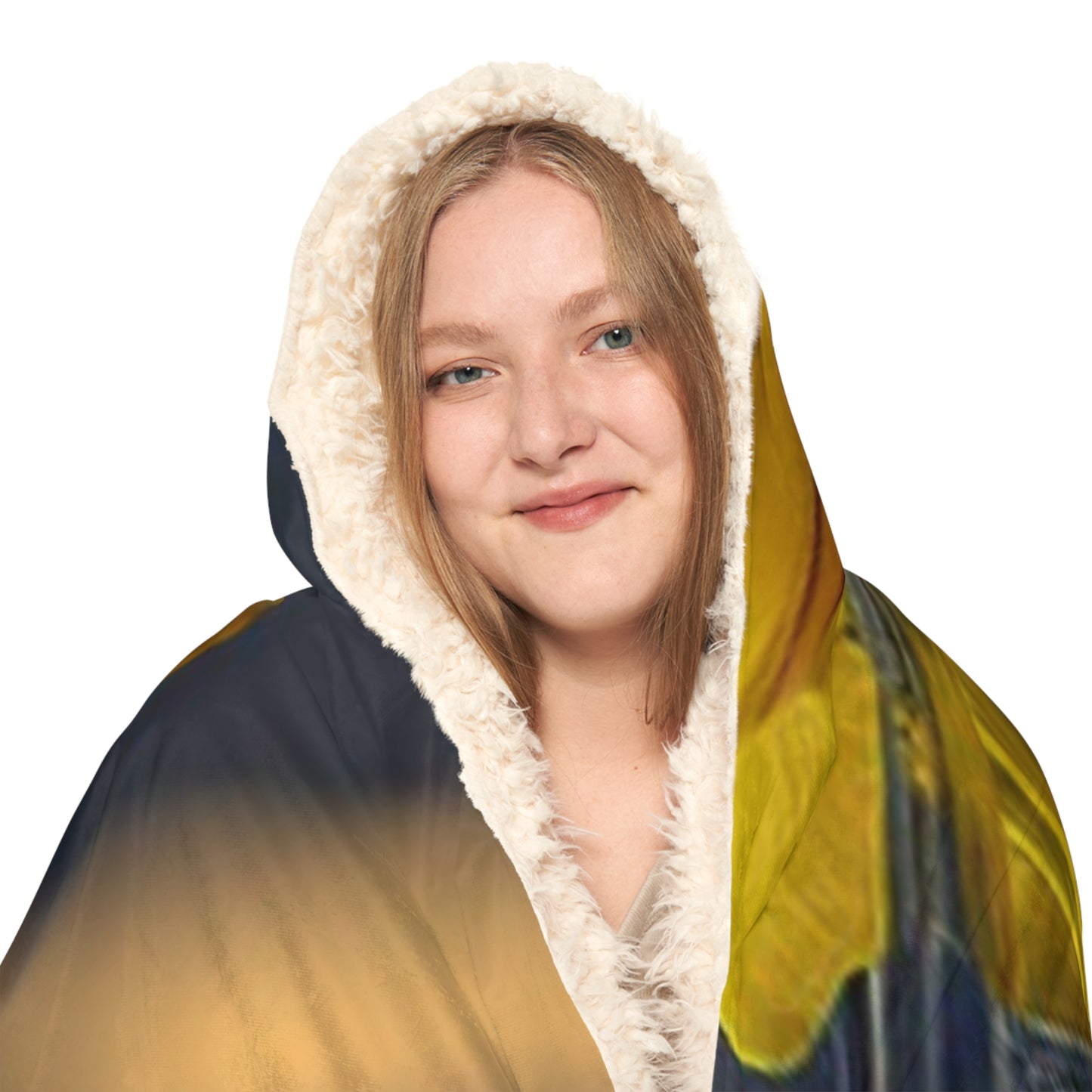 Snuggle Hooded Blanket Yellow Gladiolus glass 3