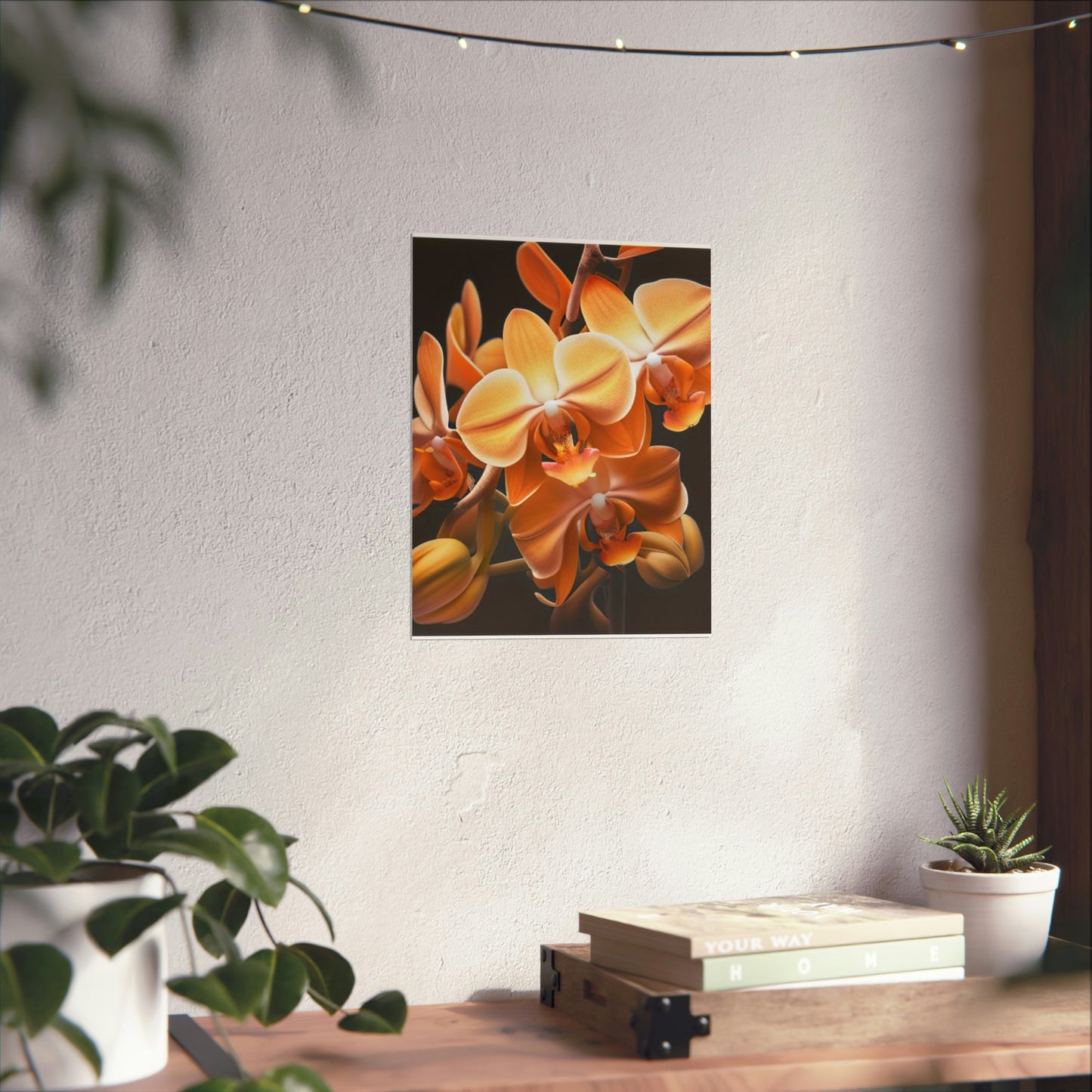 Premium Matte Vertical Posters orchid pedals 1