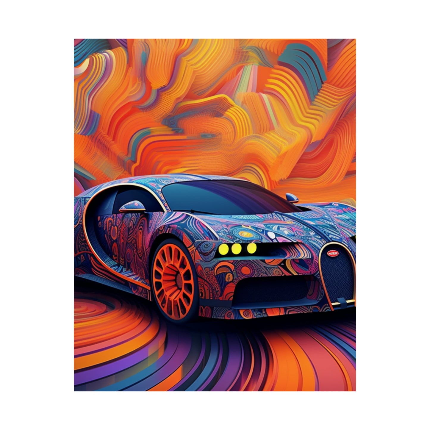 Premium Matte Vertical Posters Bugatti Abstract Concept 4