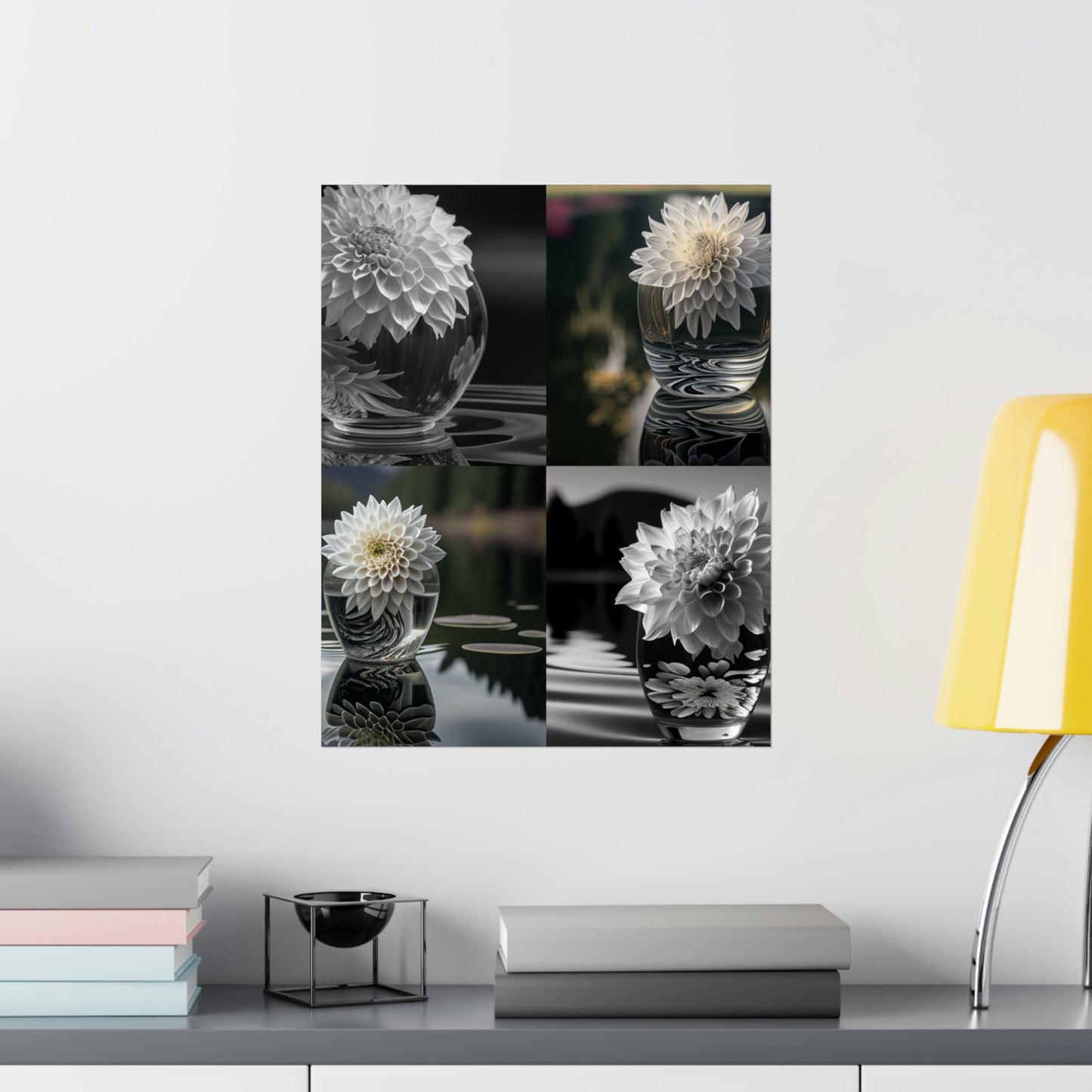 Premium Matte Vertical Posters White Dahlia 5