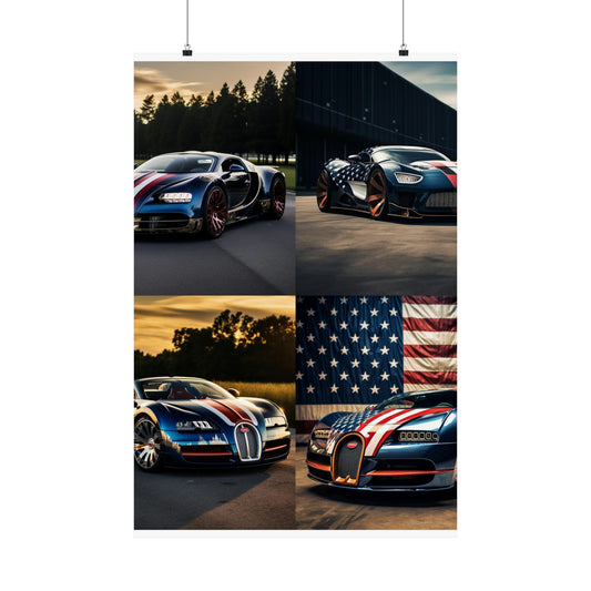 Premium Matte Vertical Posters Bugatti Flag American 5