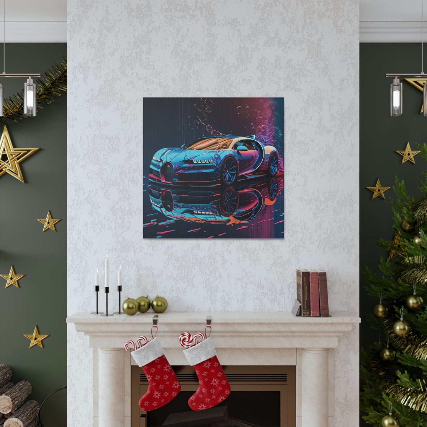 Canvas Gallery Wraps Bugatti Neon Chiron 4