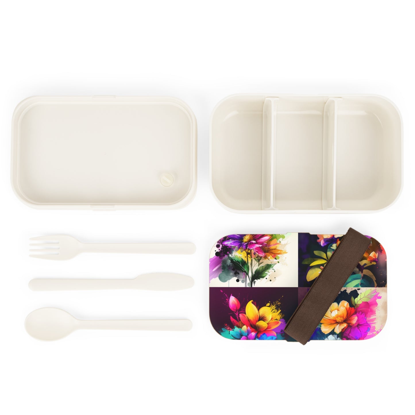 Bento Lunch Box Bright Spring Flowers 5