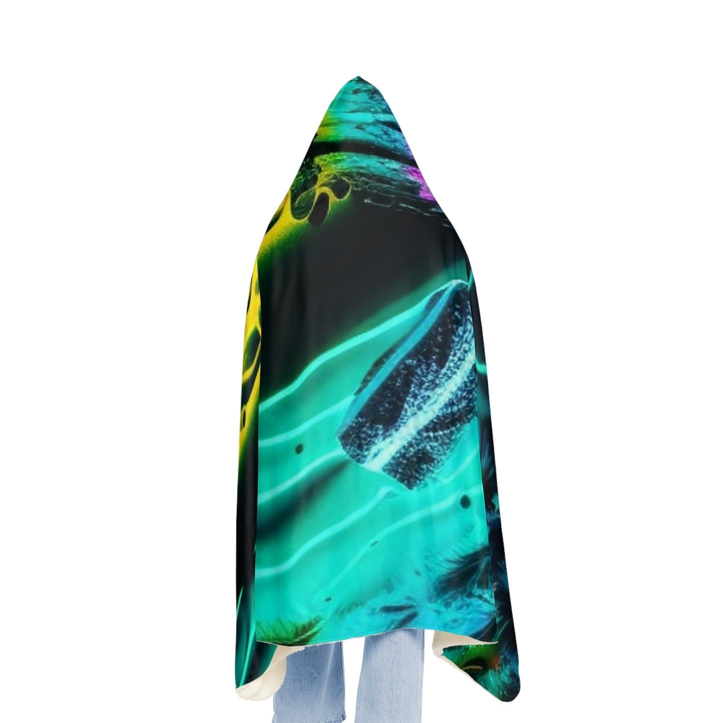 Snuggle Hooded Blanket Florescent Glow 2