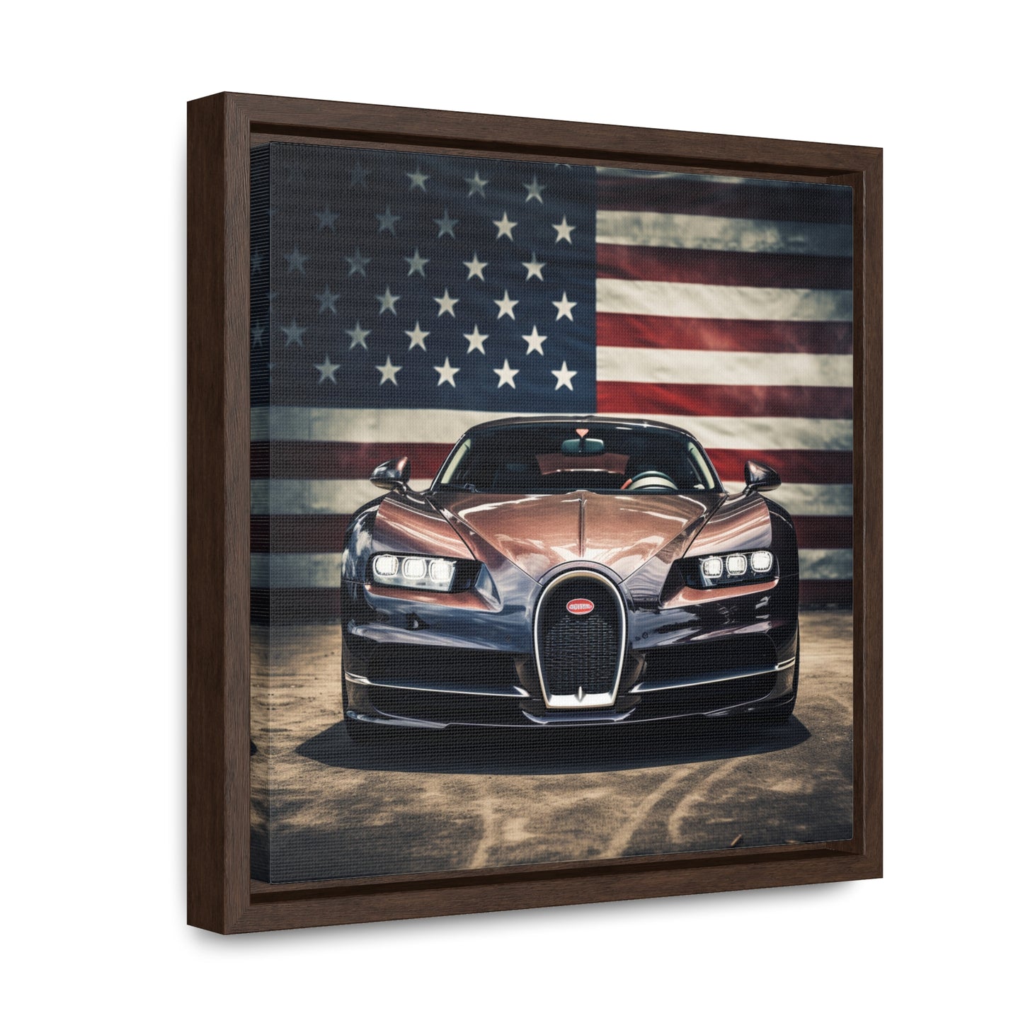 Gallery Canvas Wraps, Square Frame Bugatti Flag 4