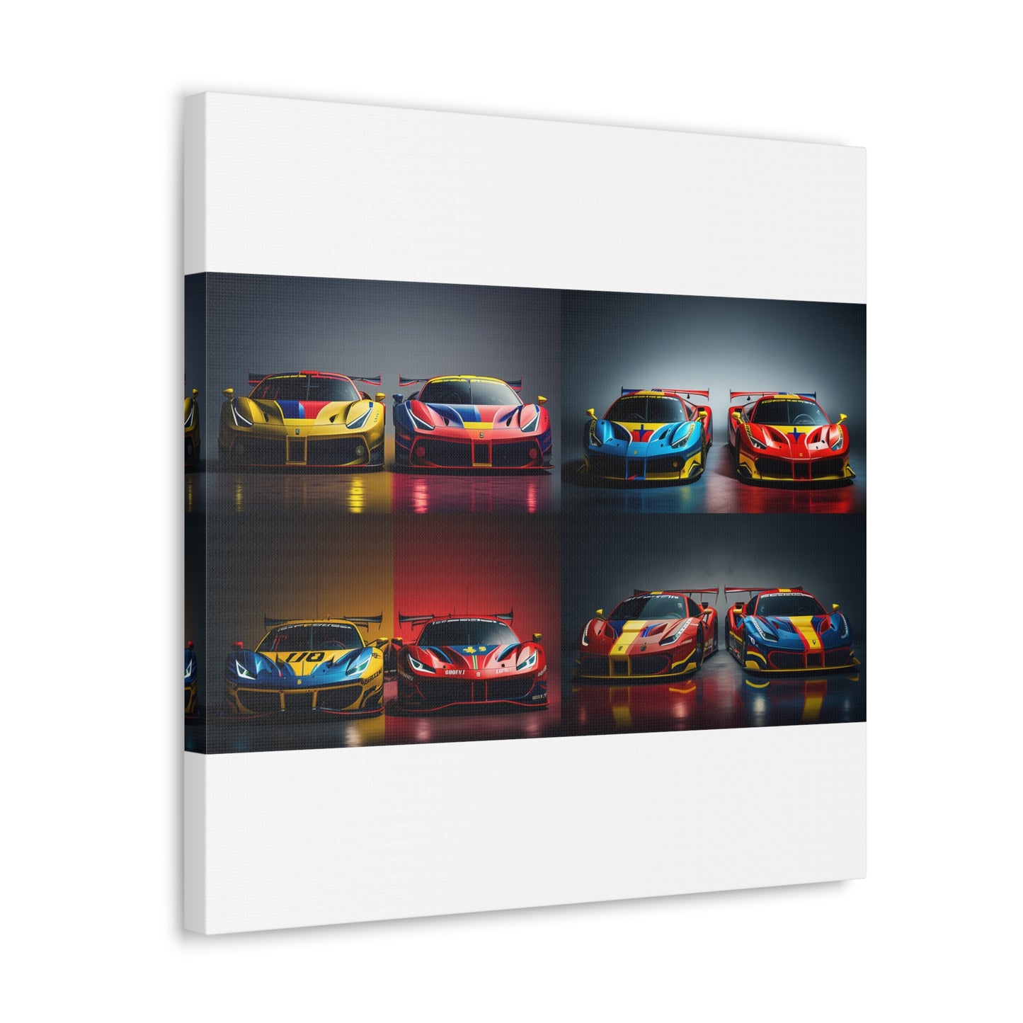 Canvas Gallery Wraps Ferrari Red Blue 5