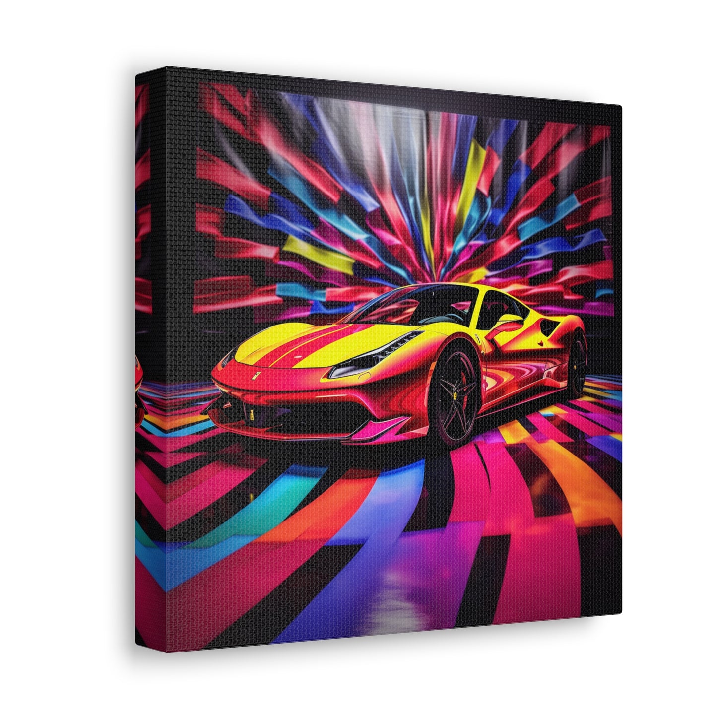 Canvas Gallery Wraps Macro Flag Ferrari 3