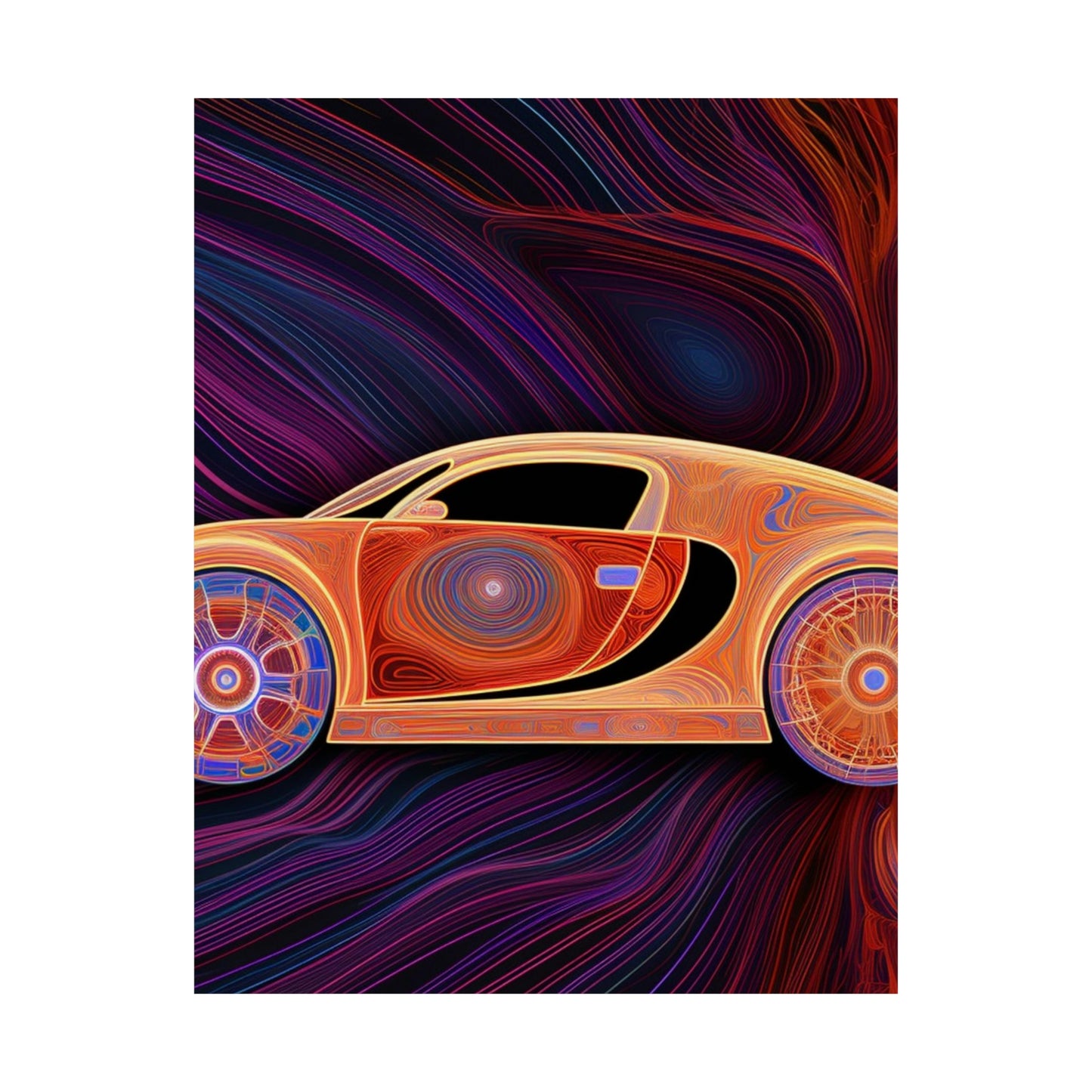 Premium Matte Vertical Posters Bugatti Abstract Concept 2