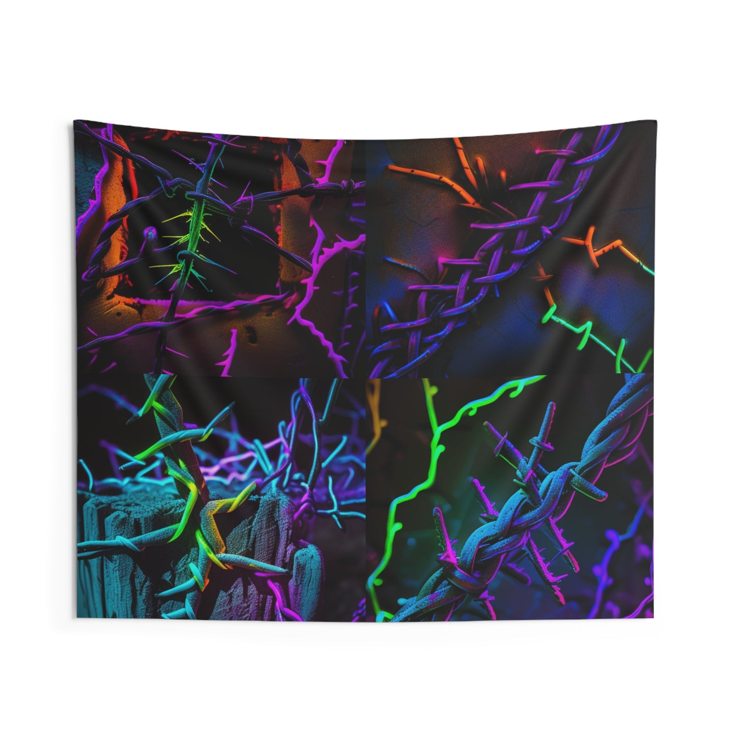 Indoor Wall Tapestries Macro Neon Barbs 5