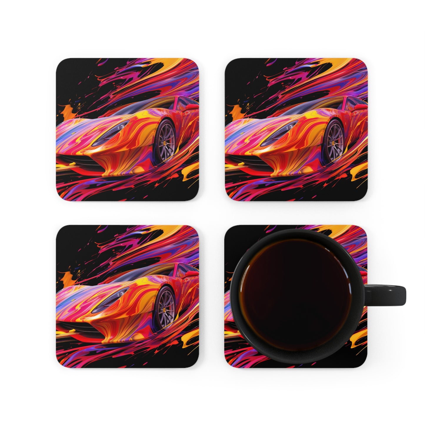 Corkwood Coaster Set Ferrari Water Fusion 2