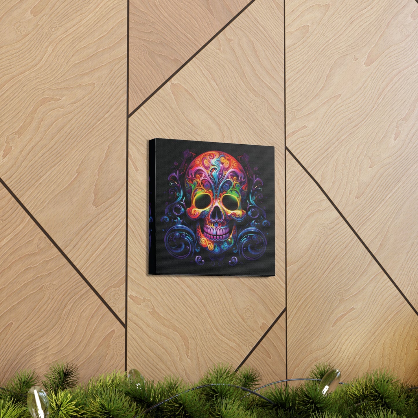 Canvas Gallery Wraps Macro Skull Color 2