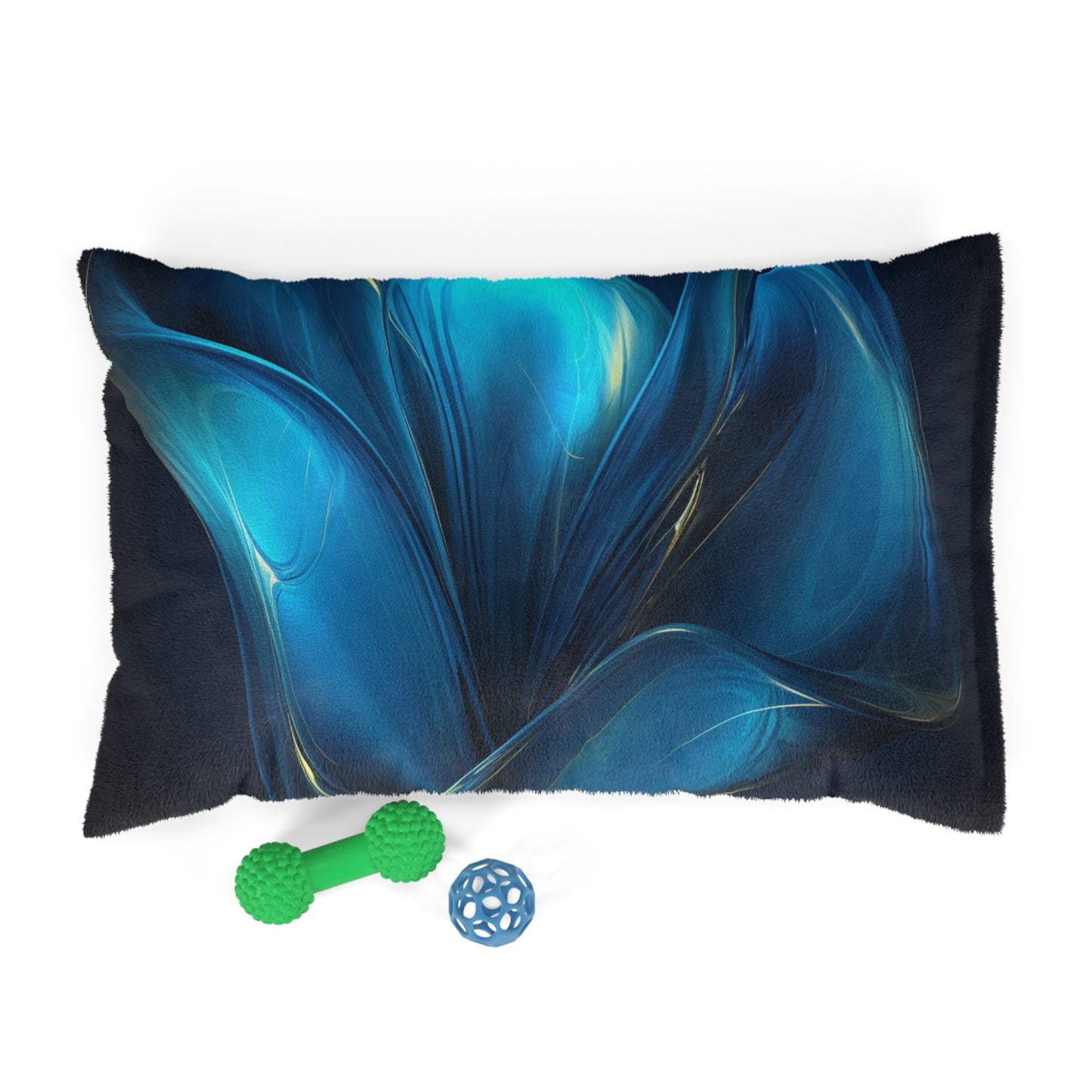 Pet Bed Abstract Blue Tulip 2