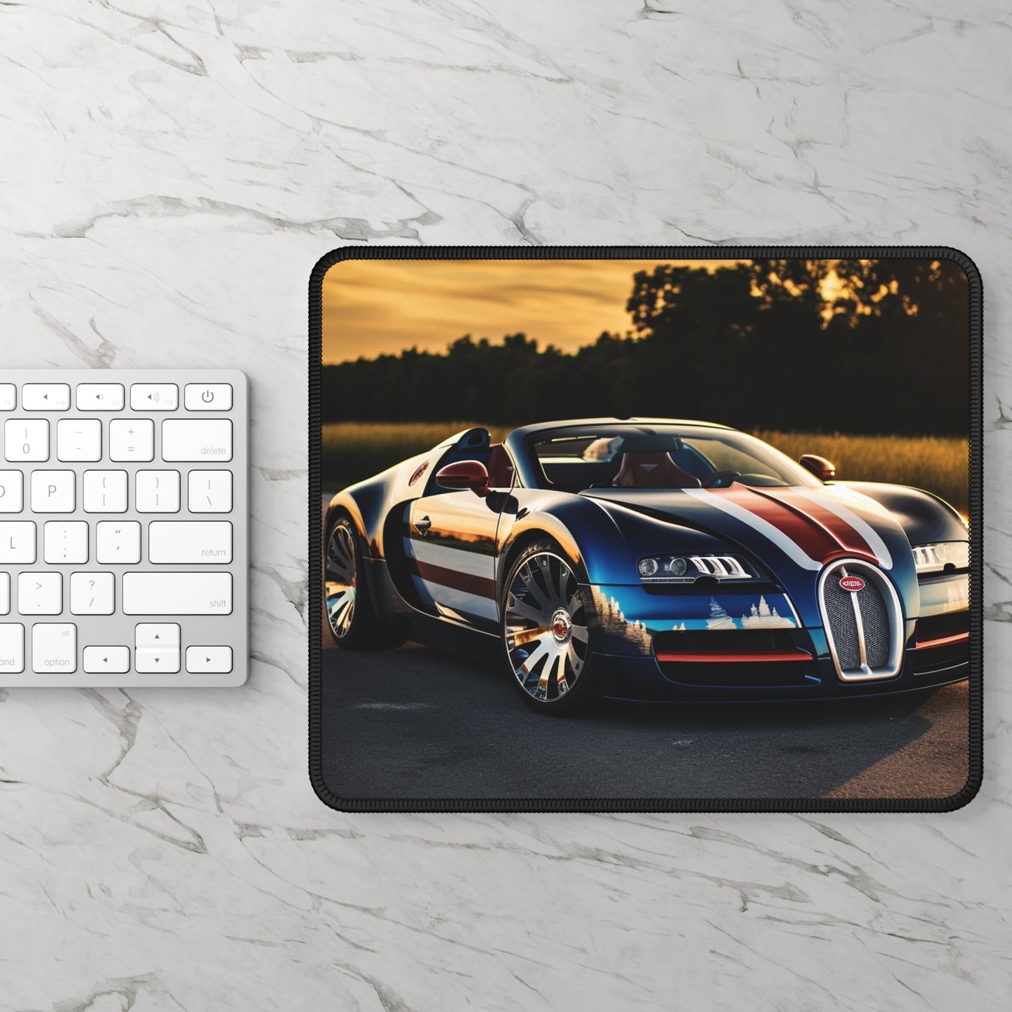 Gaming Mouse Pad  Bugatti Flag American 3