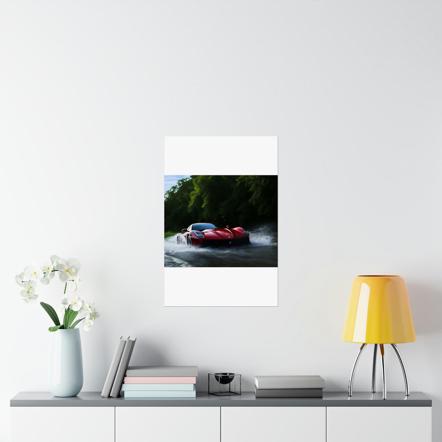 Premium Matte Vertical Posters Water Ferrari Splash 1