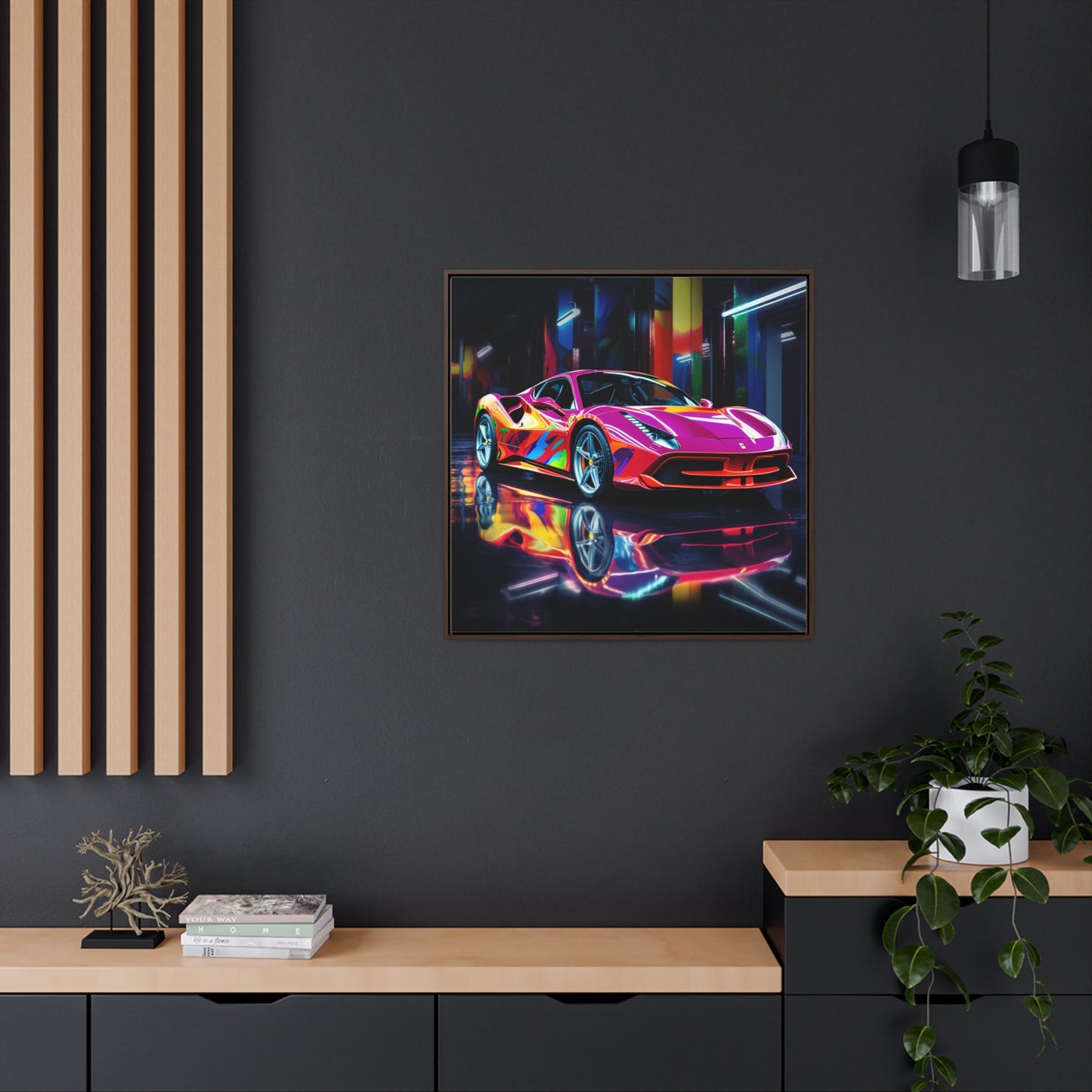 Gallery Canvas Wraps, Square Frame Pink Macro Ferrari 1