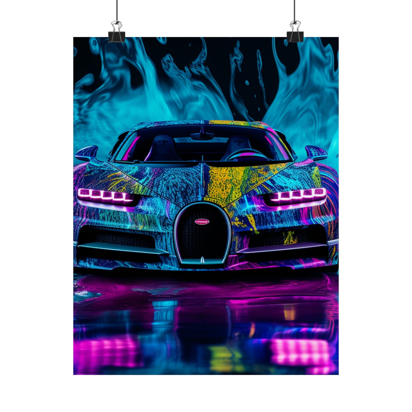 Premium Matte Vertical Posters Bugatti Water 2