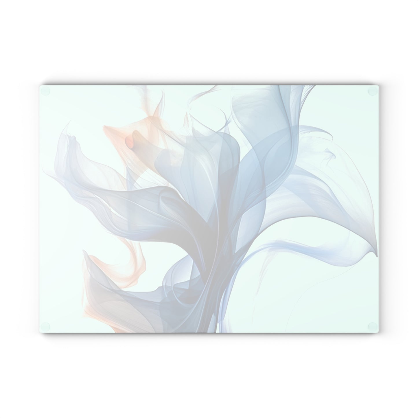 Glass Cutting Board Blue Tluip Abstract 3