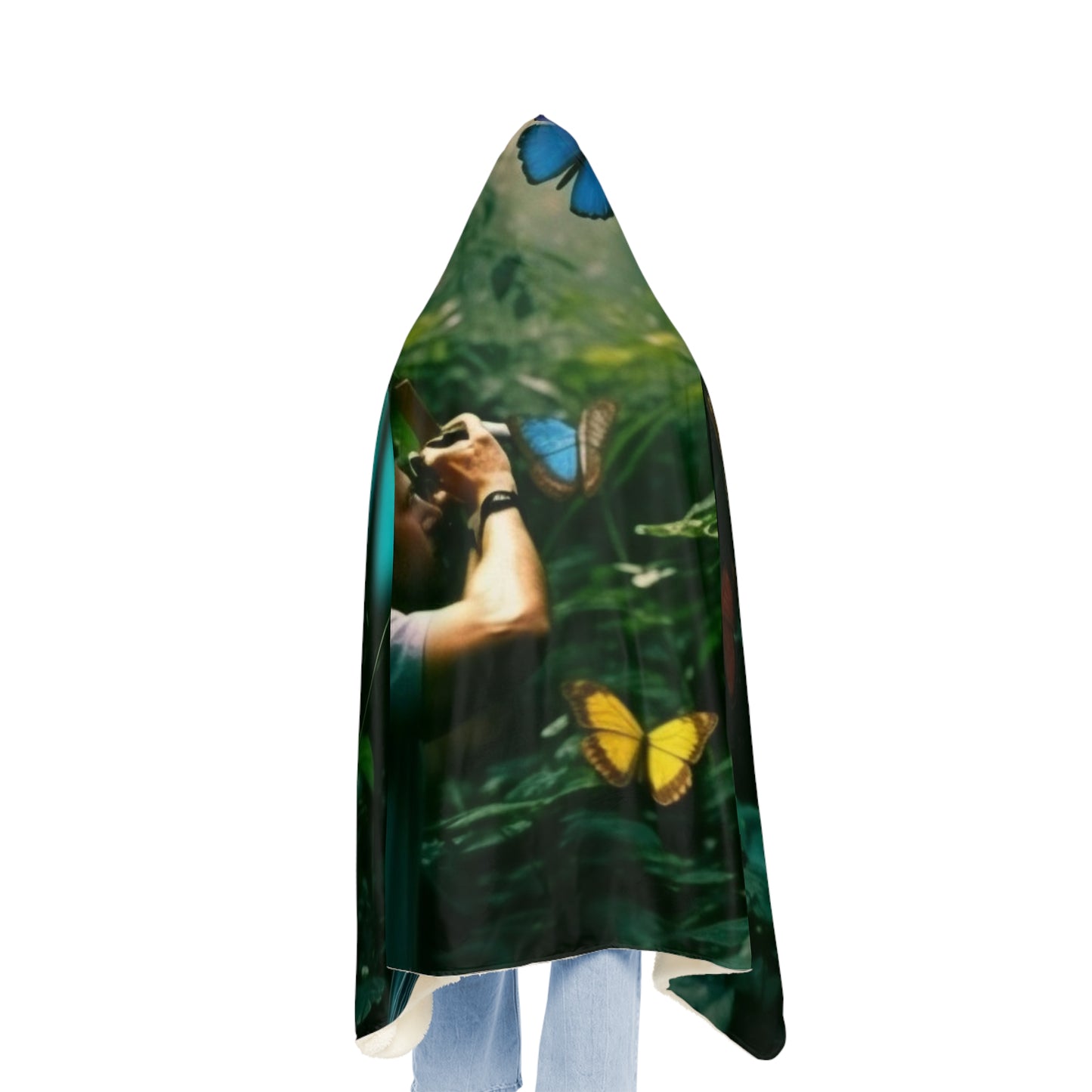 Snuggle Hooded Blanket Jungle Butterfly 1