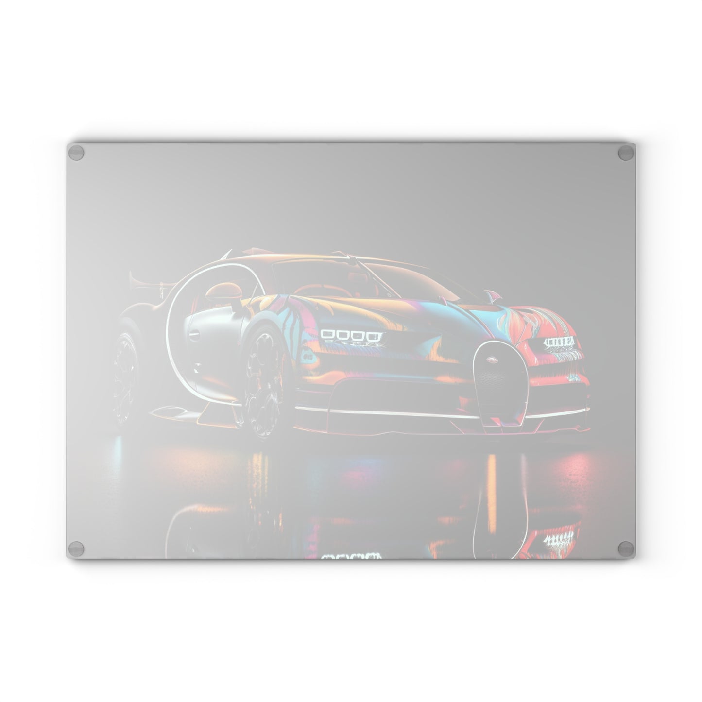 Glass Cutting Board Bugatti Chiron Super 2