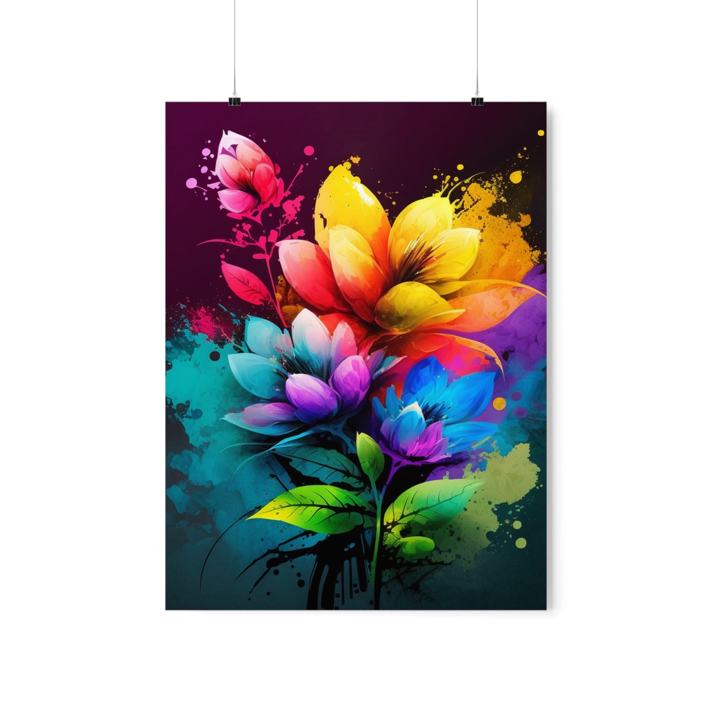 Premium Matte Vertical Posters Bright Spring Flowers 3