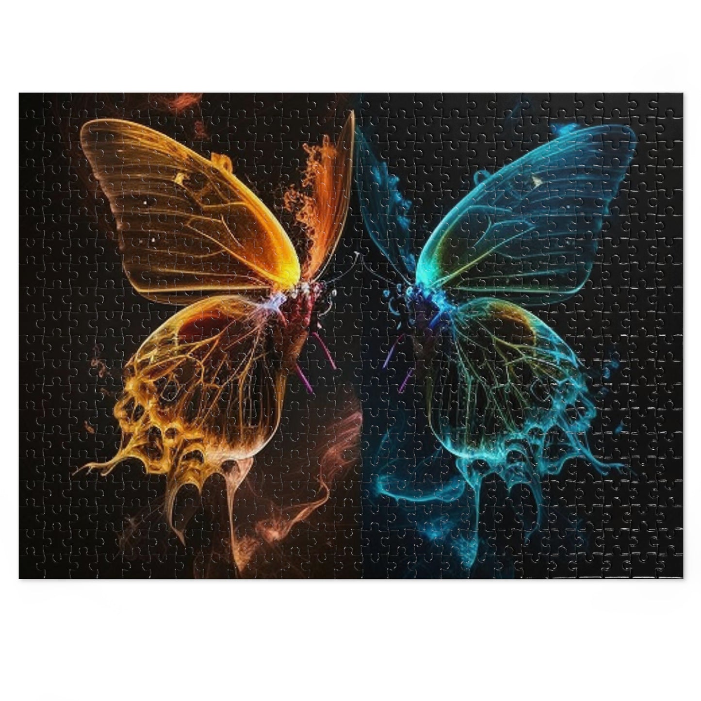 Jigsaw Puzzle (30, 110, 252, 500,1000-Piece) Kiss Neon Butterfly 1