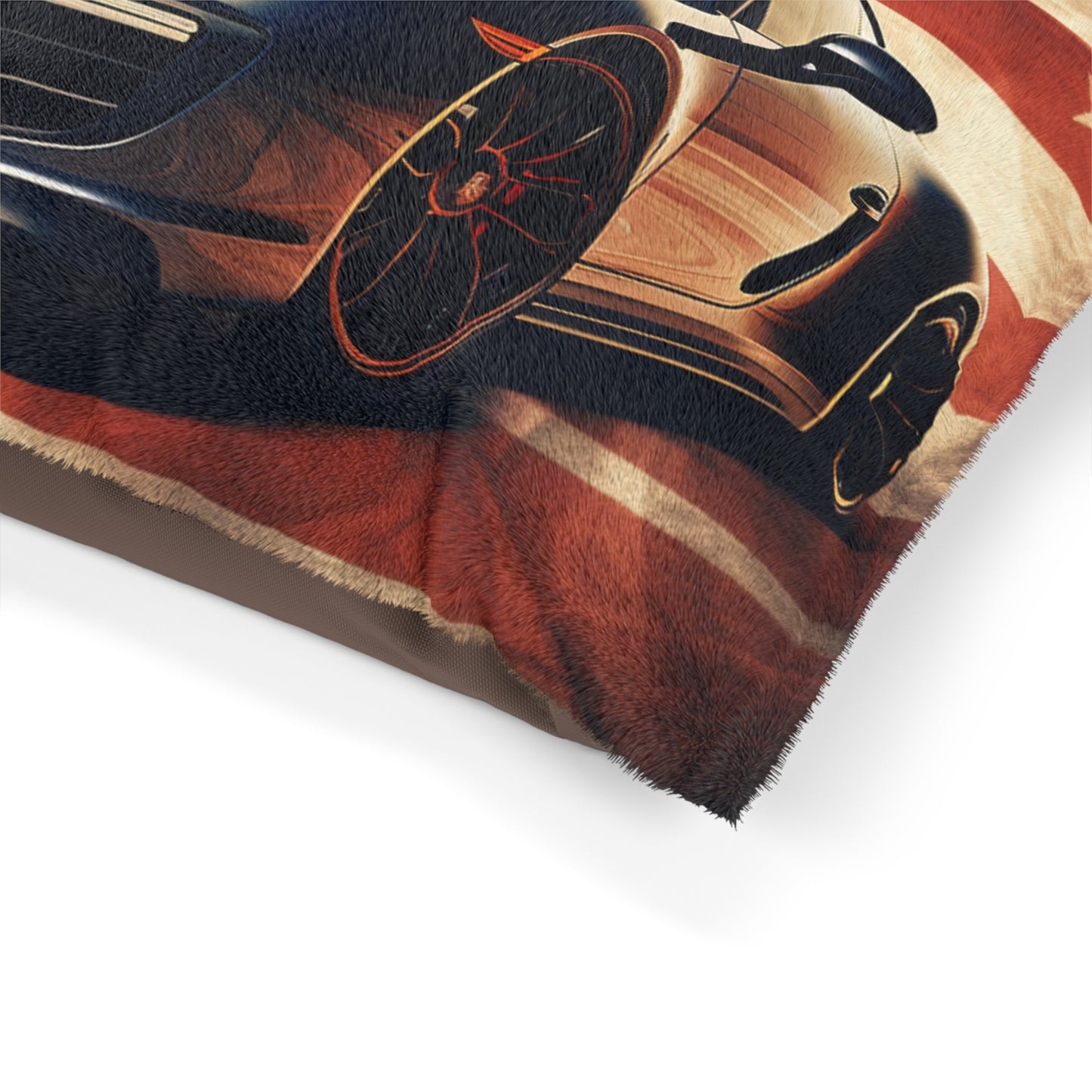 Pet Bed Abstract American Flag Background Porsche 3