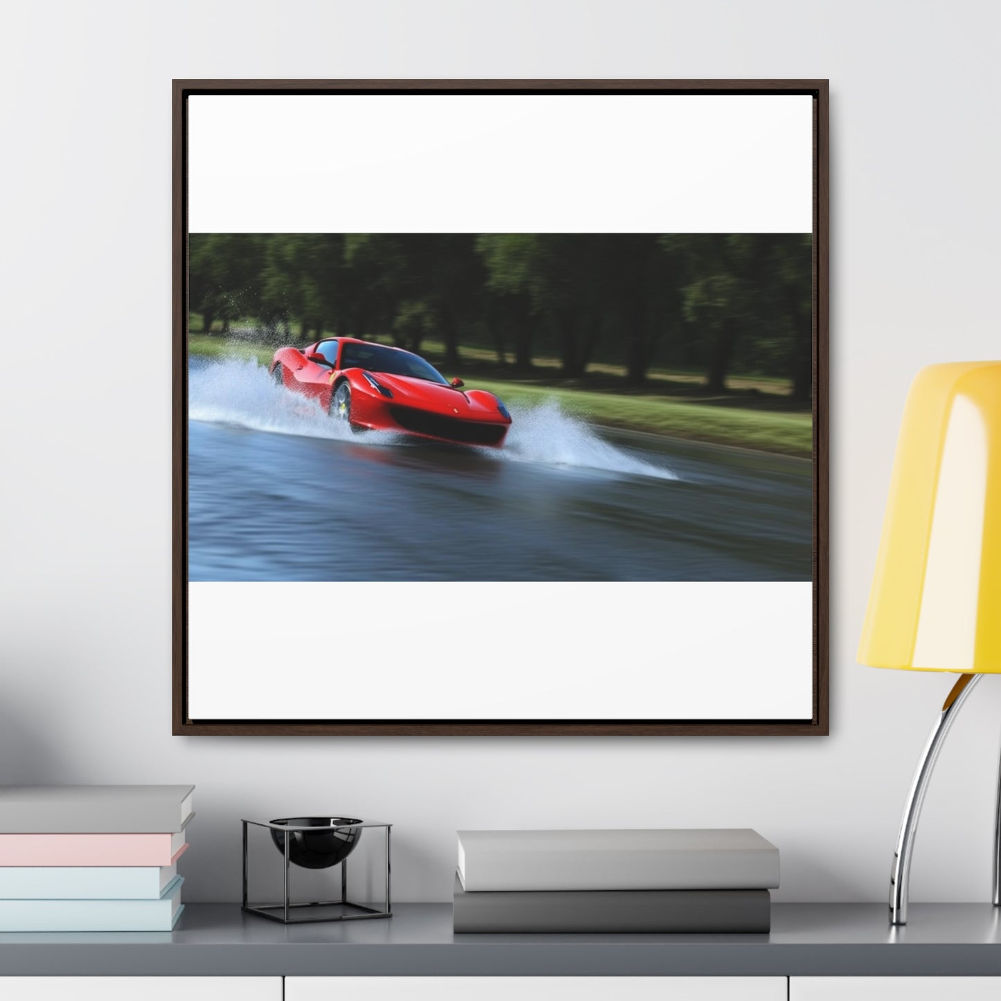 Gallery Canvas Wraps, Square Frame Water Ferrari Splash 3