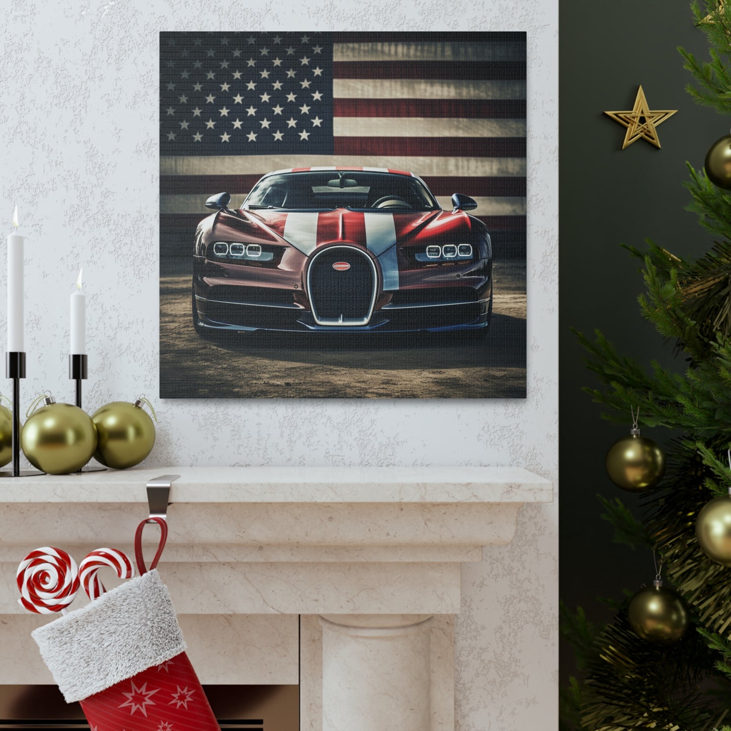 Canvas Gallery Wraps Bugatti Flag 1