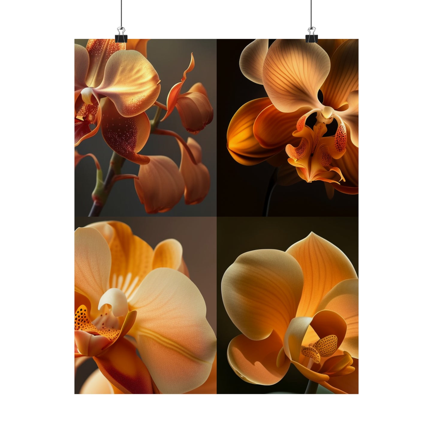 Premium Matte Vertical Posters Orange Orchid 5