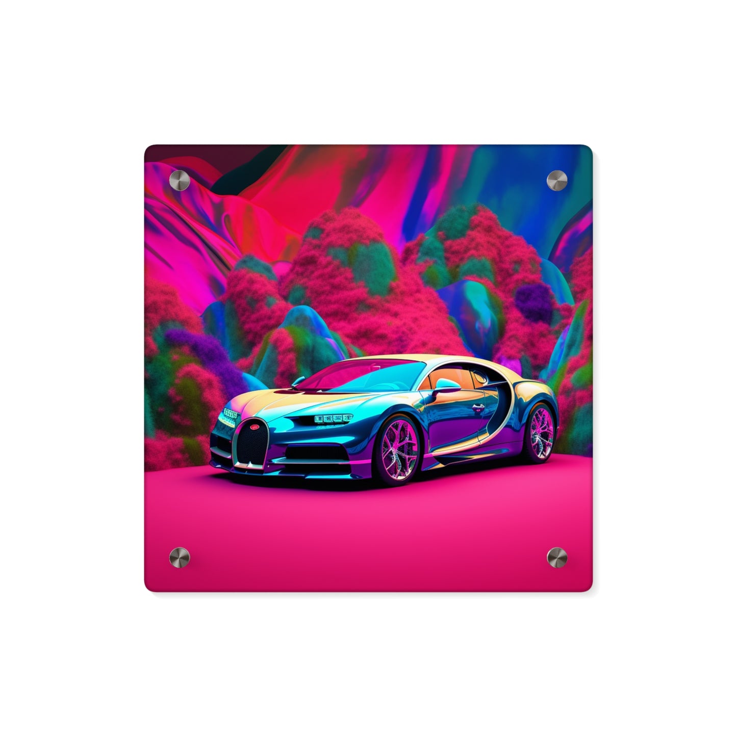 Acrylic Wall Art Panels Florescent Bugatti Flair 4