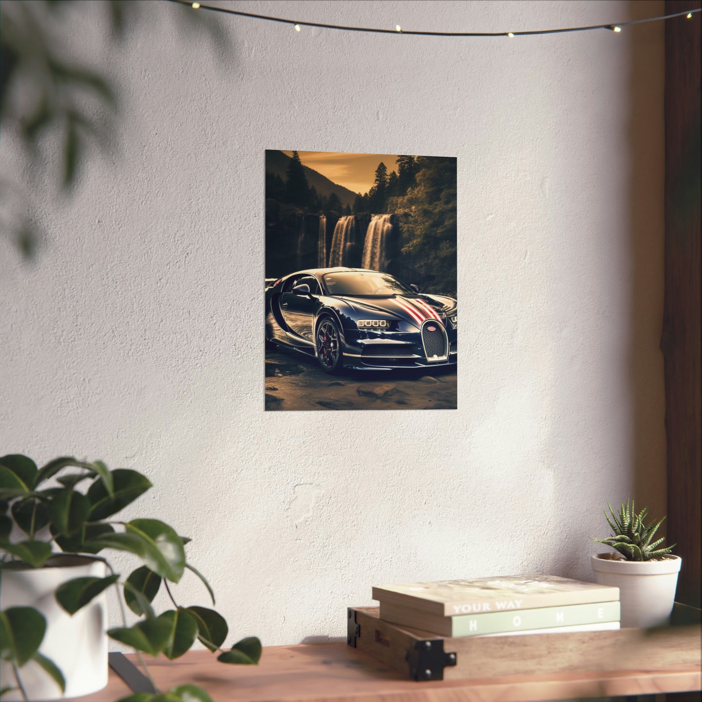 Premium Matte Vertical Posters Bugatti Waterfall 2