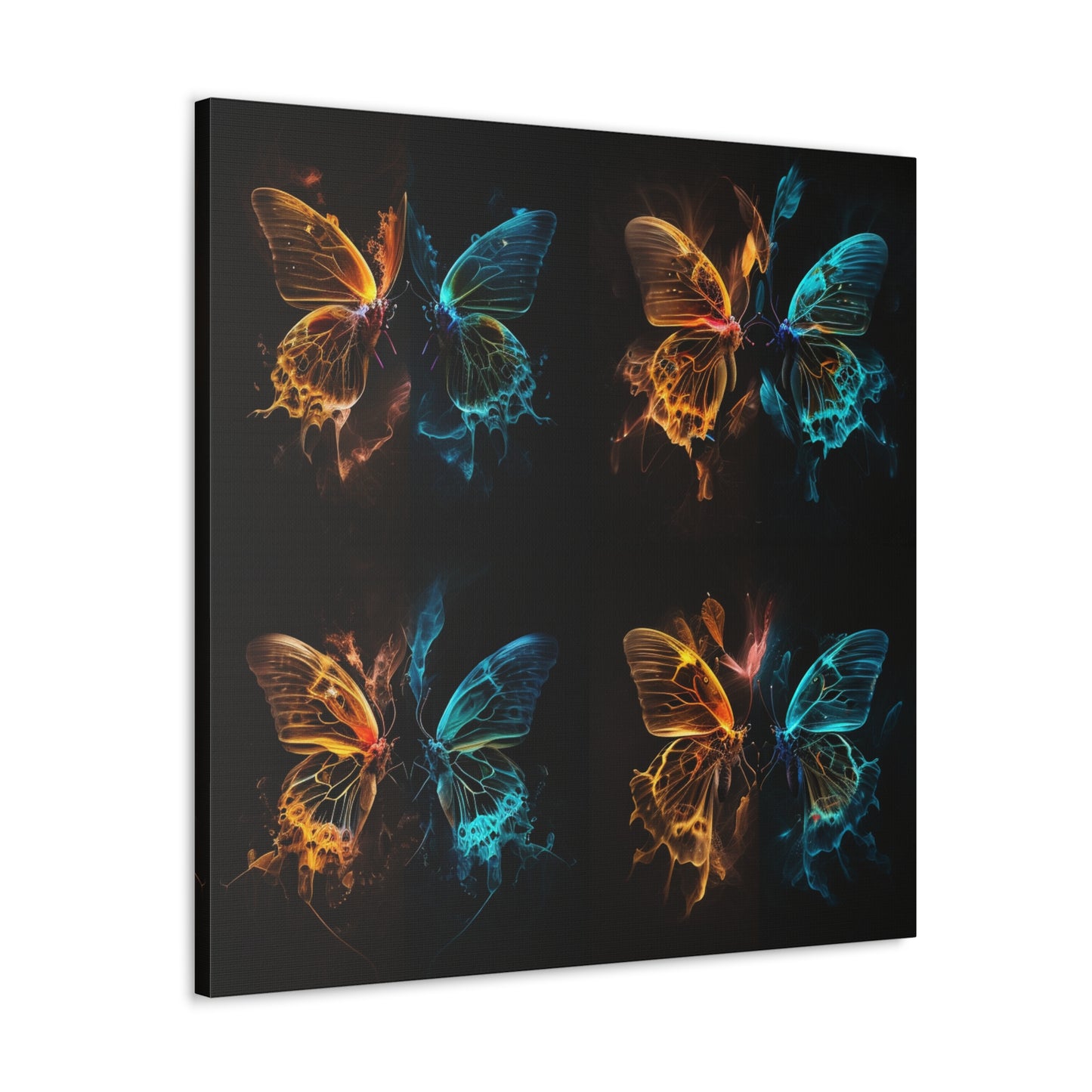 Canvas Gallery Wraps Kiss Neon Butterfly 5