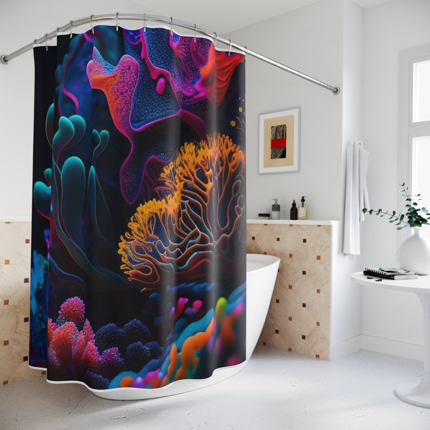 Polyester Shower Curtain Macro Coral Reef 2
