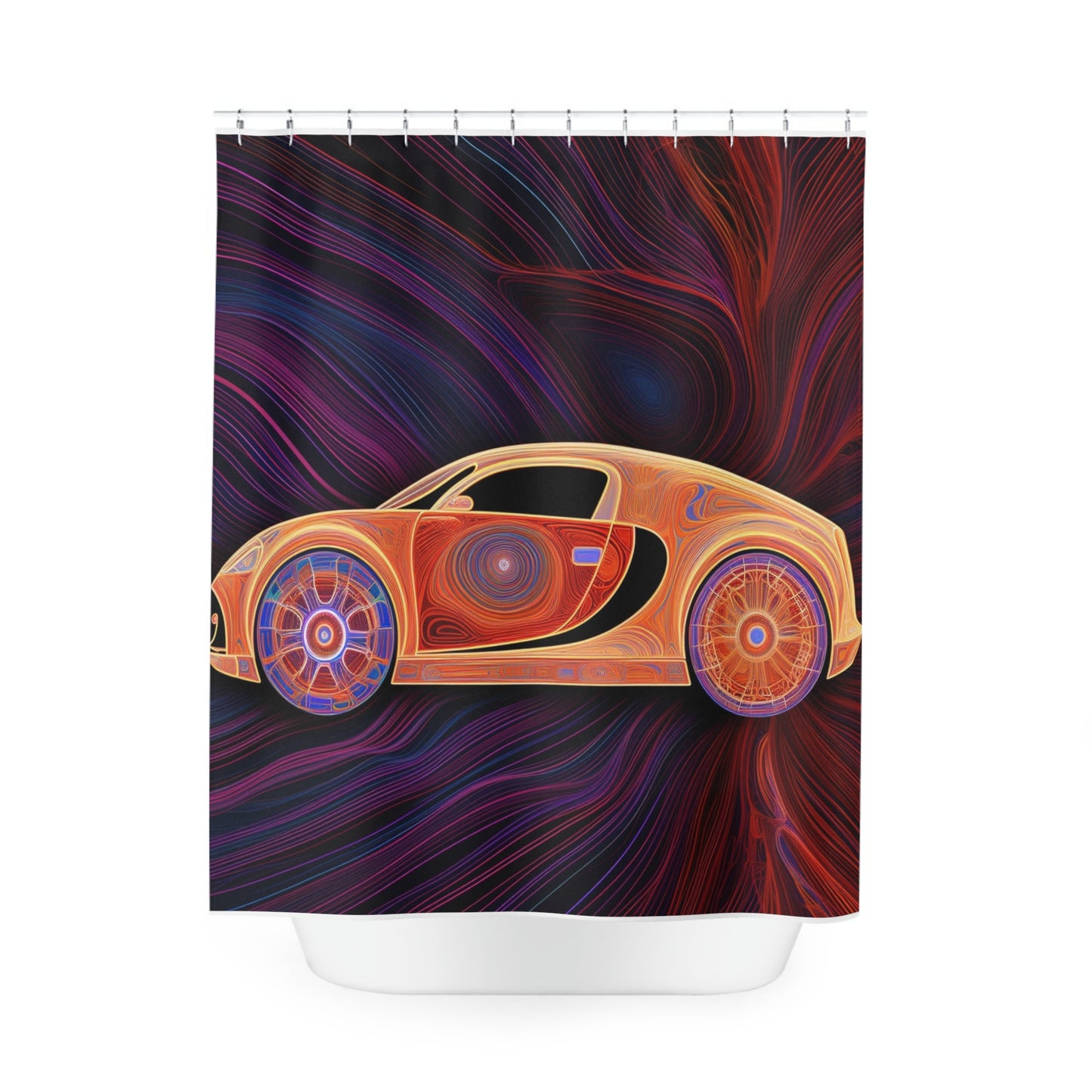 Polyester Shower Curtain Bugatti Abstract Concept 2