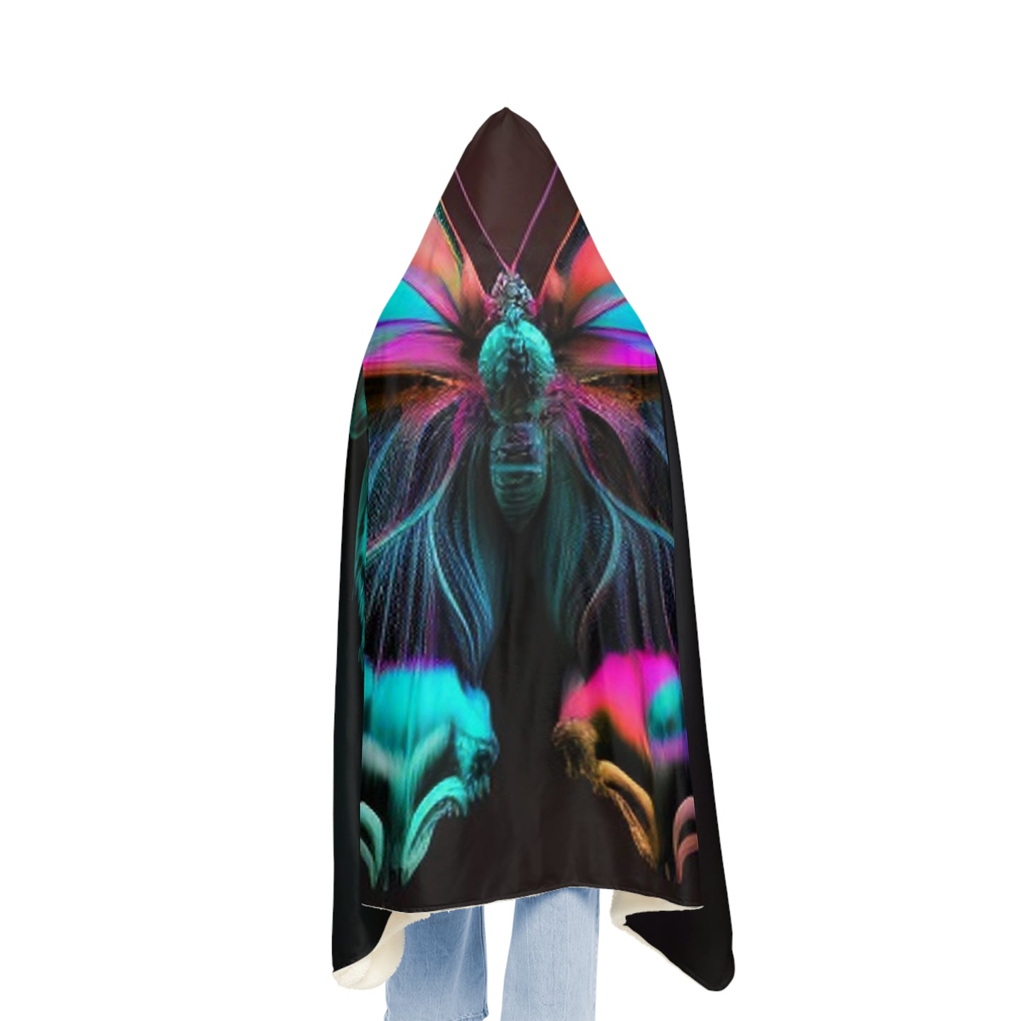 Snuggle Hooded Blanket Neon Butterfly Fusion 3