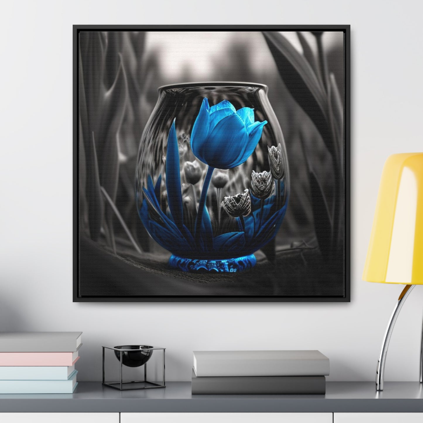 Gallery Canvas Wraps, Square Frame Tulip Blue 4