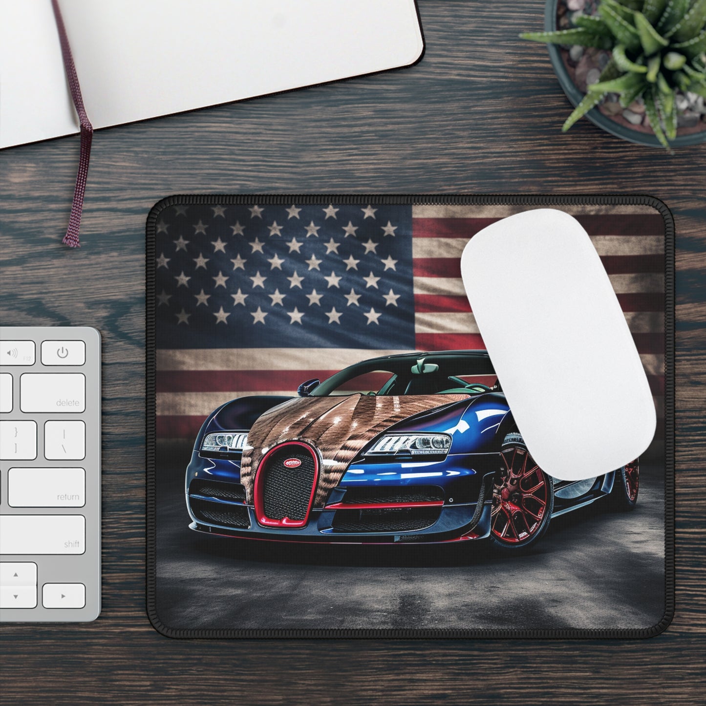 Gaming Mouse Pad  Bugatti American Flag 4