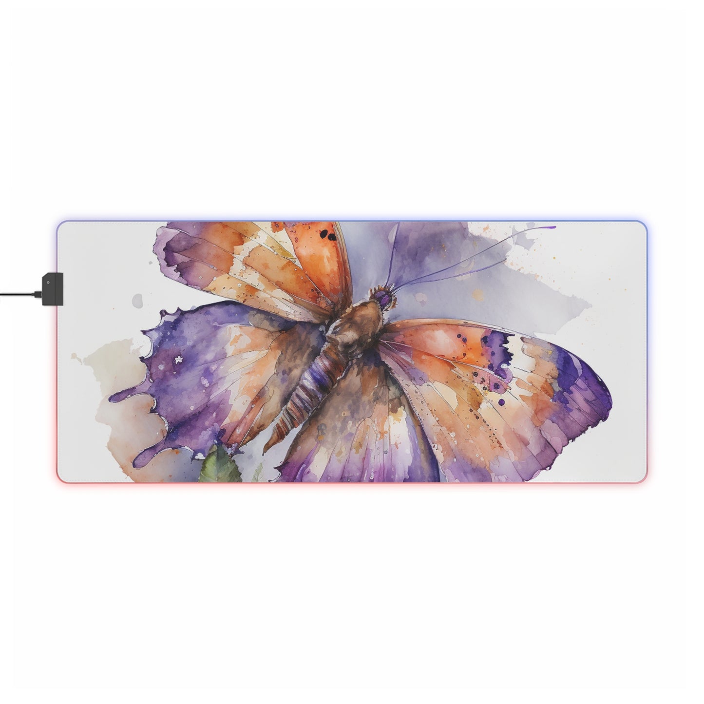 LED Gaming Mouse Pad MerlinRose Watercolor Butterfly 1