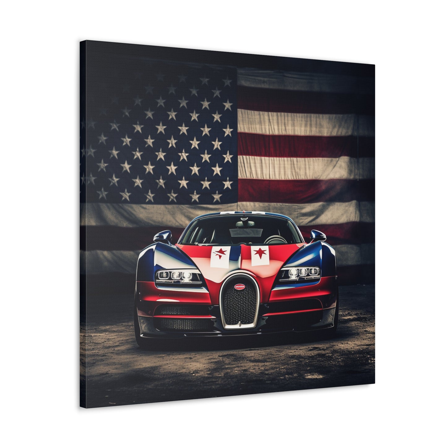 Canvas Gallery Wraps Bugatti American Flag 3