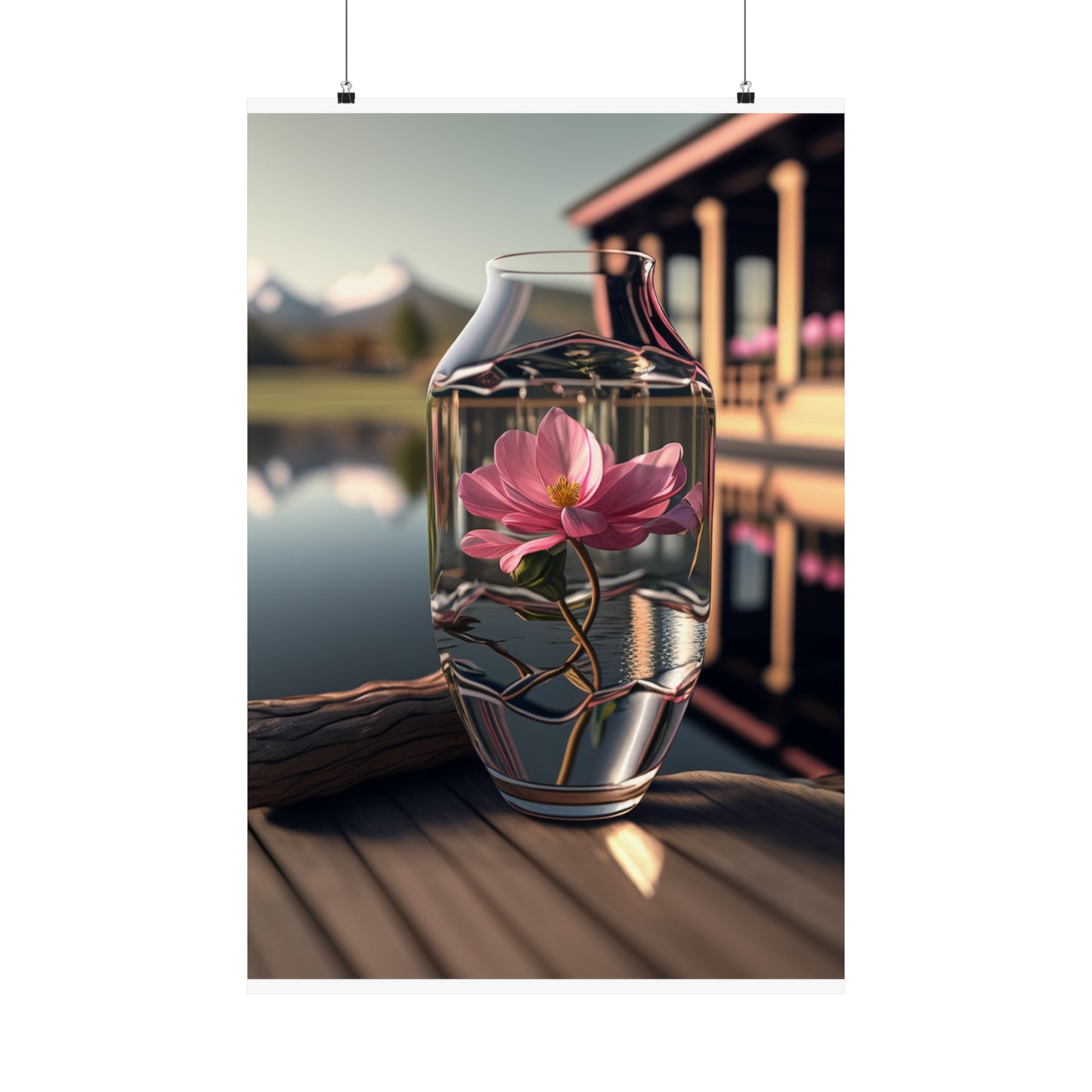 Premium Matte Vertical Posters Pink Magnolia 1