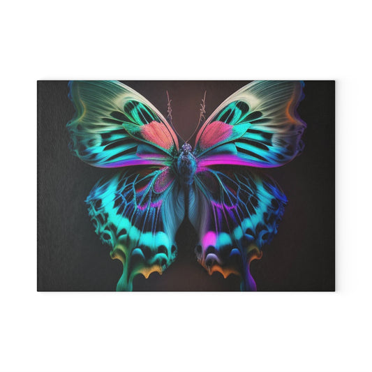 Glass Cutting Board Neon Butterfly Fusion 1