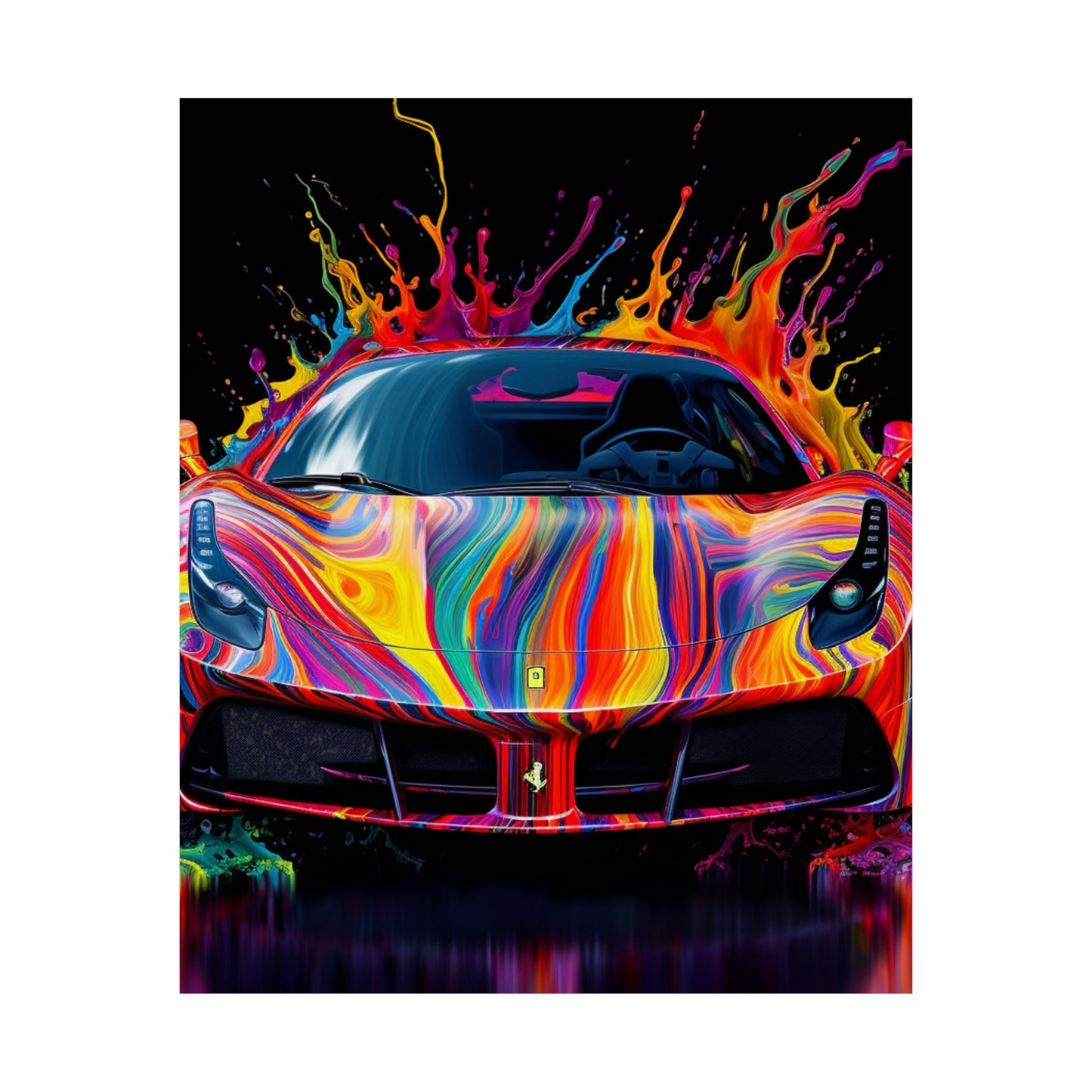 Premium Matte Vertical Posters Ferrari Fusion Water 4