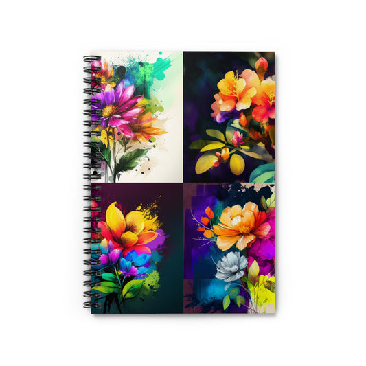 Spiral Notebook - Ruled Line Bright Spring Flowers 5