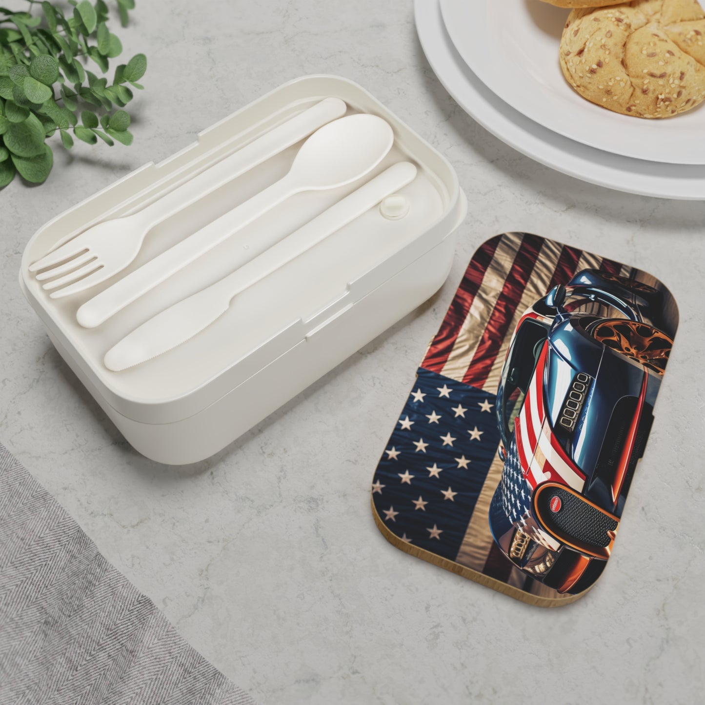 Bento Lunch Box Bugatti Flag American 4