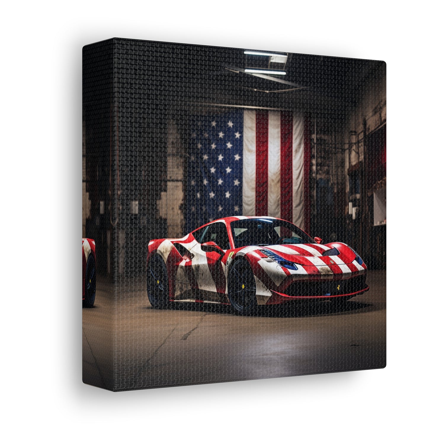 Canvas Gallery Wraps American Flag Farrari 2