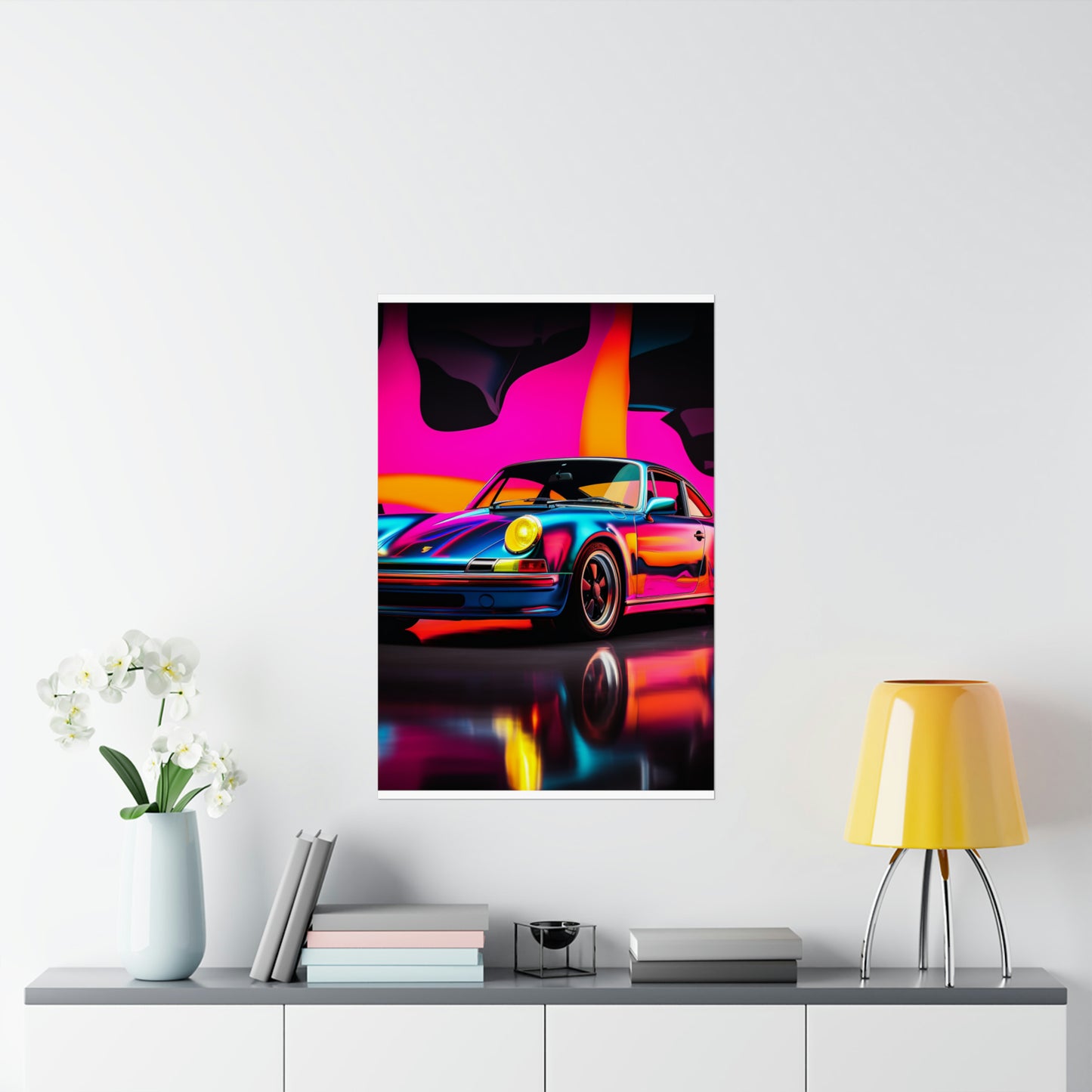 Premium Matte Vertical Posters Macro Porsche 2