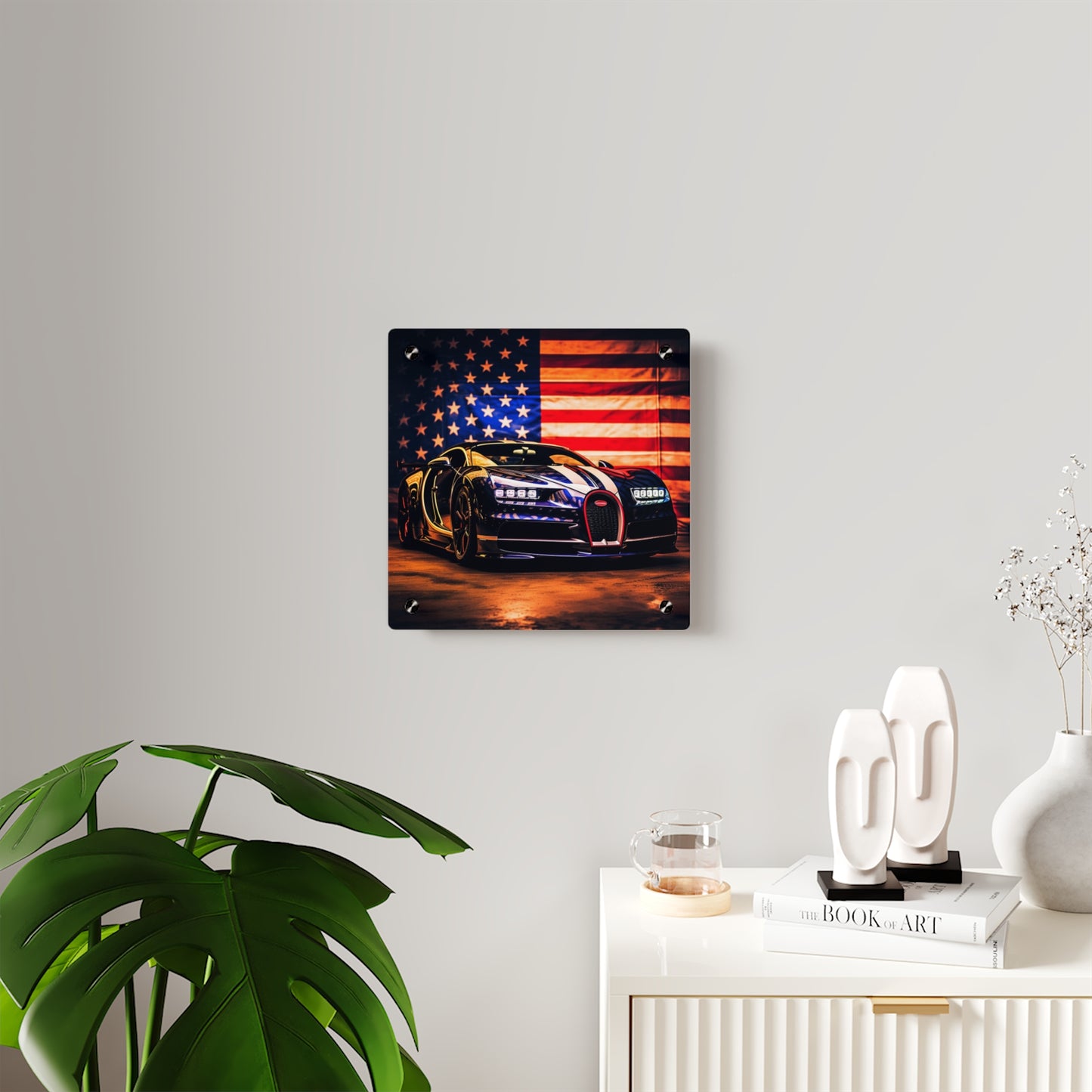 Acrylic Wall Art Panels Macro Bugatti American Flag 4