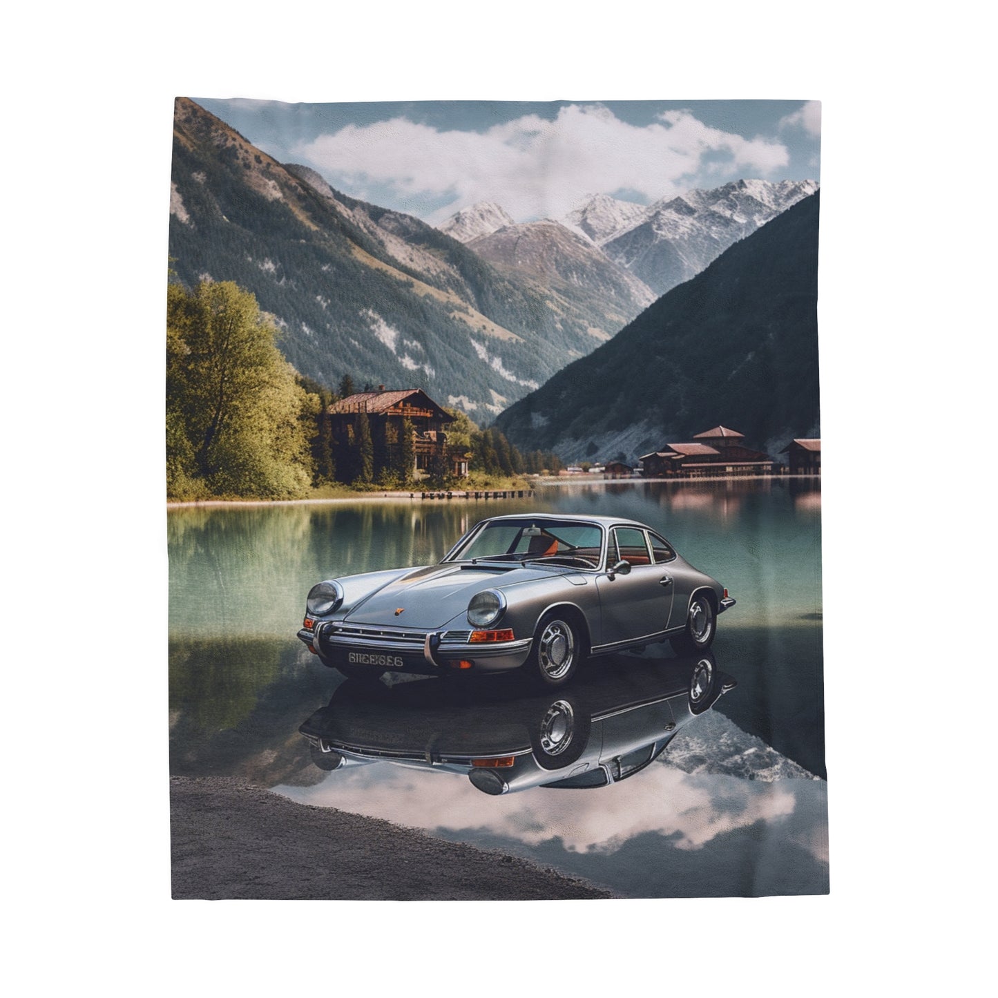 Velveteen Plush Blanket Porsche Lake 2