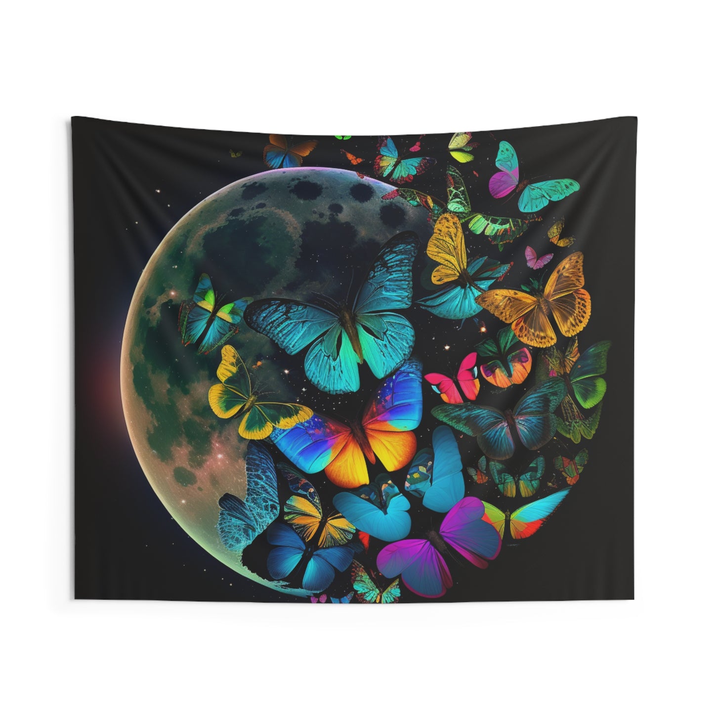 Indoor Wall Tapestries Moon Butterfly 2